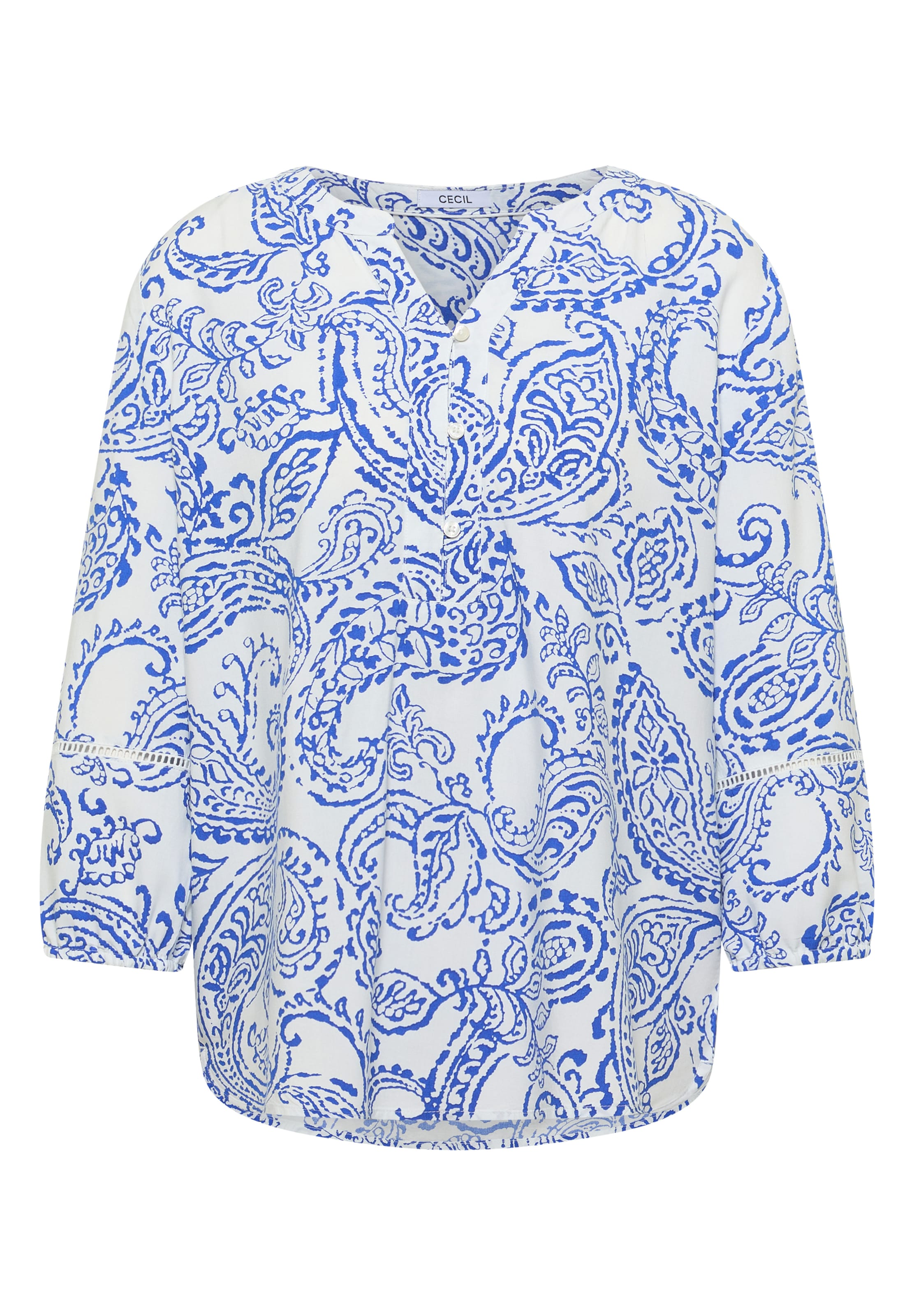 CECIL 3/4-Arm Tunika mit Print in Weiß: Vorderseite