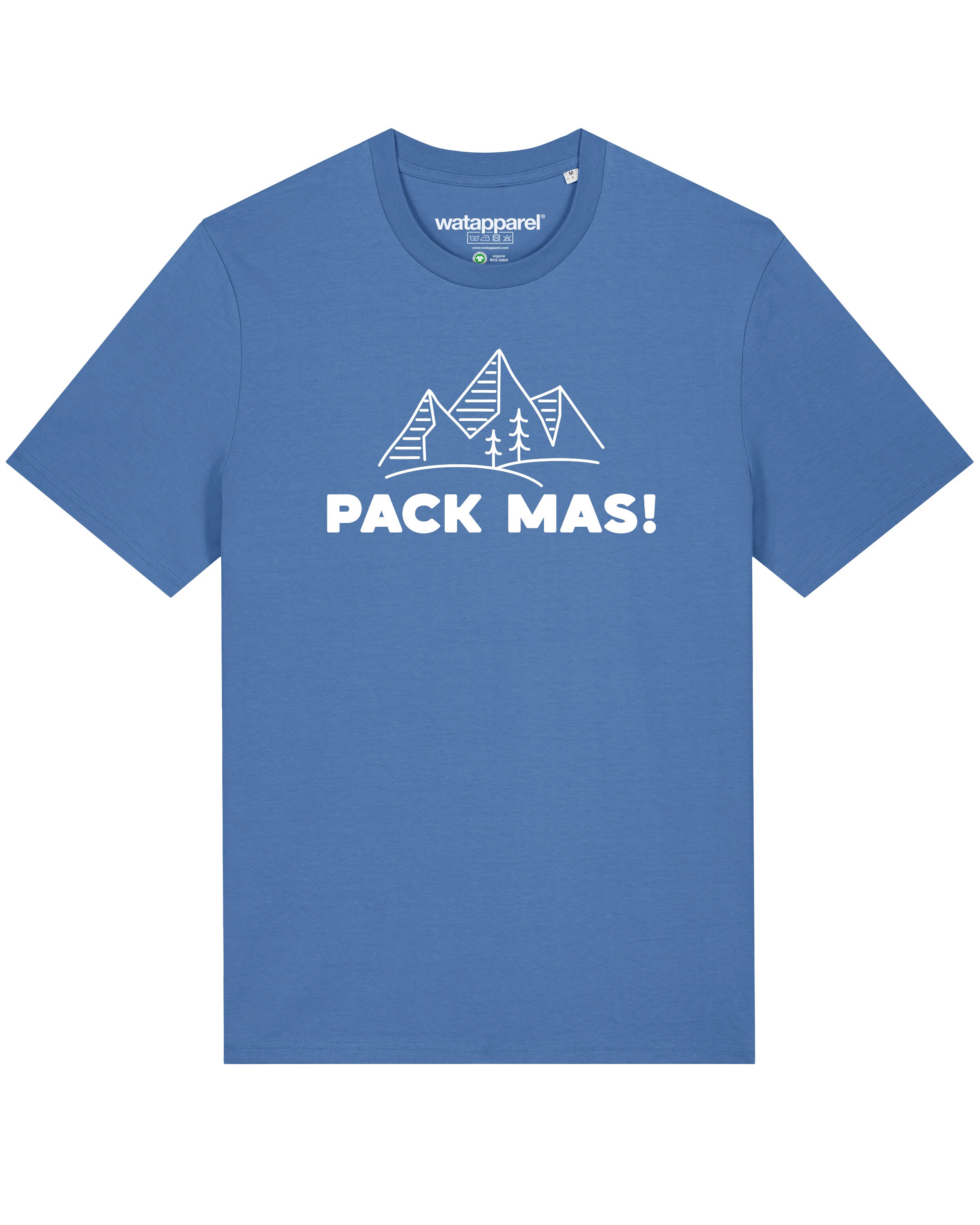 Watapparel Shirt ' Pack mas! ' in Blauw: voorkant
