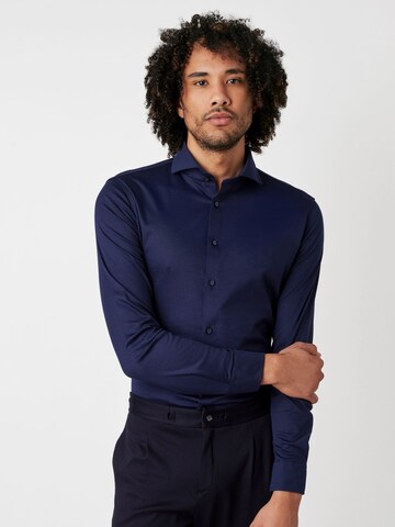 DESOTO Slim fit Business shirt in Blue: front
