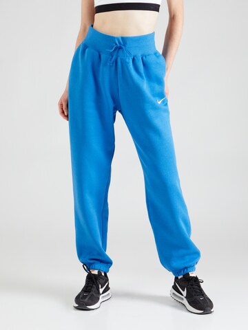 Nike Sportswear Tapered Broek 'Phoenix Fleece' in Blauw: voorkant