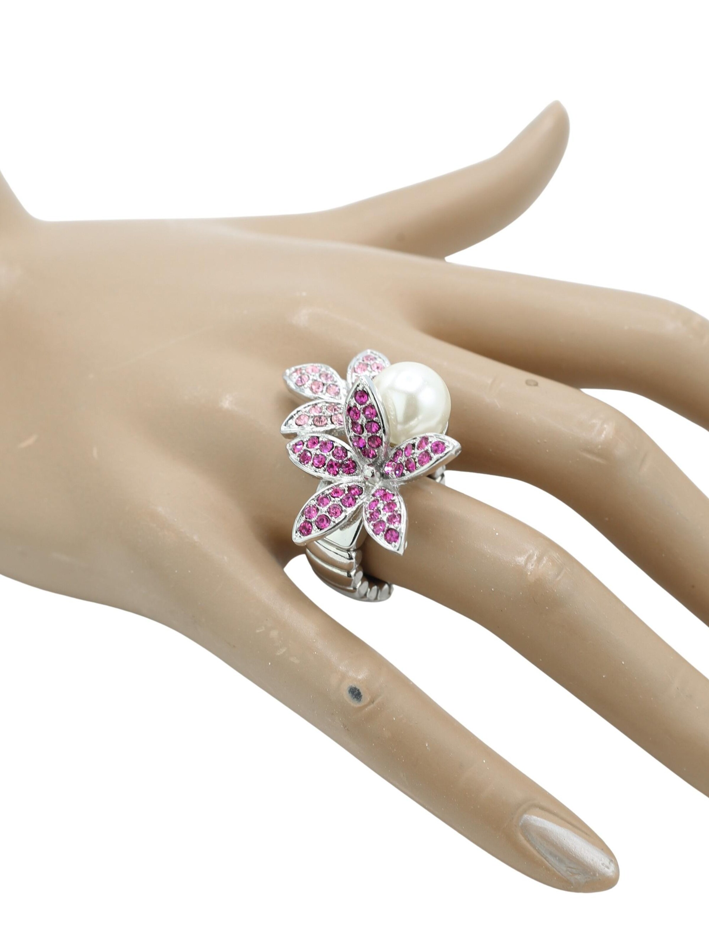 COLLEZIONE ALESSANDRO Ring 'Blütenzauber' in Pink