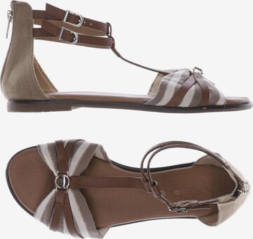 TOM TAILOR Sandals & High-Heeled Sandals in 38 in Brown: front