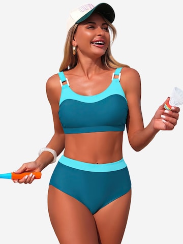 Magicshe Bralette Bikini in Blue