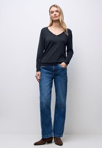 STREET ONE V-Neck Pullover in Blau