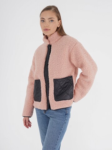 FRESHLIONS Fleece jas in Roze