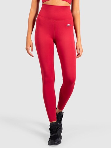 Smilodox Skinny Workout Pants 'Affectionate' in Red: front
