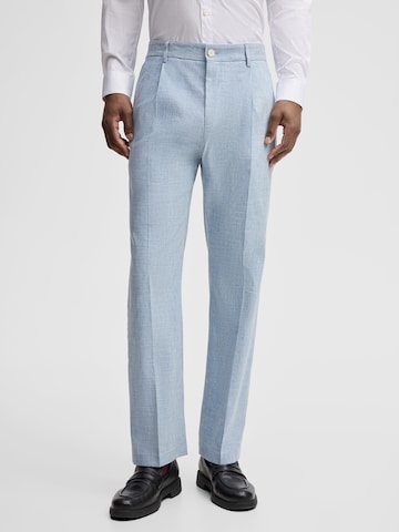 Regular Pantalon à plis 'Tomeo' STRELLSON en bleu : devant