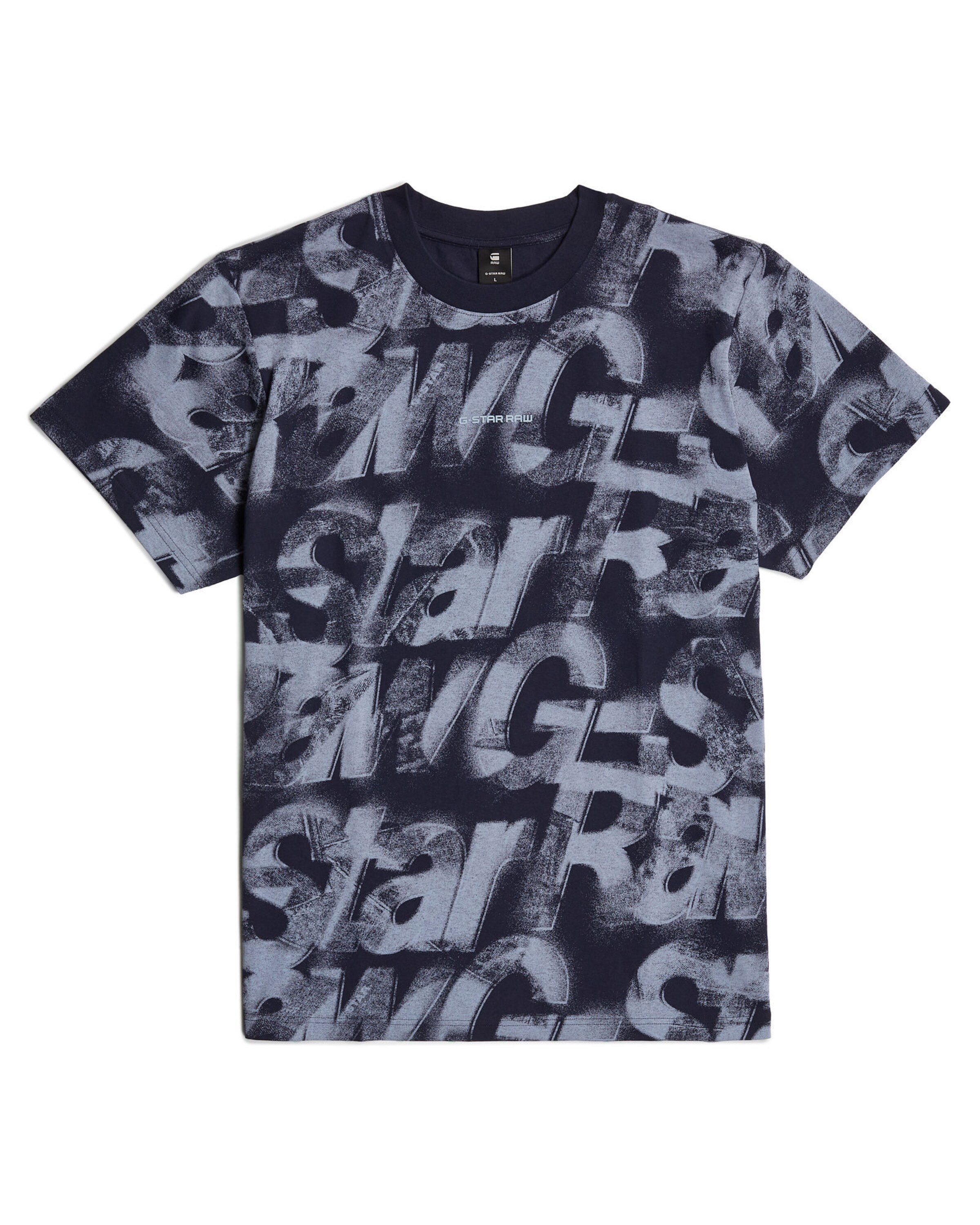 T-Shirt 'Letters' G-STAR en bleu : devant