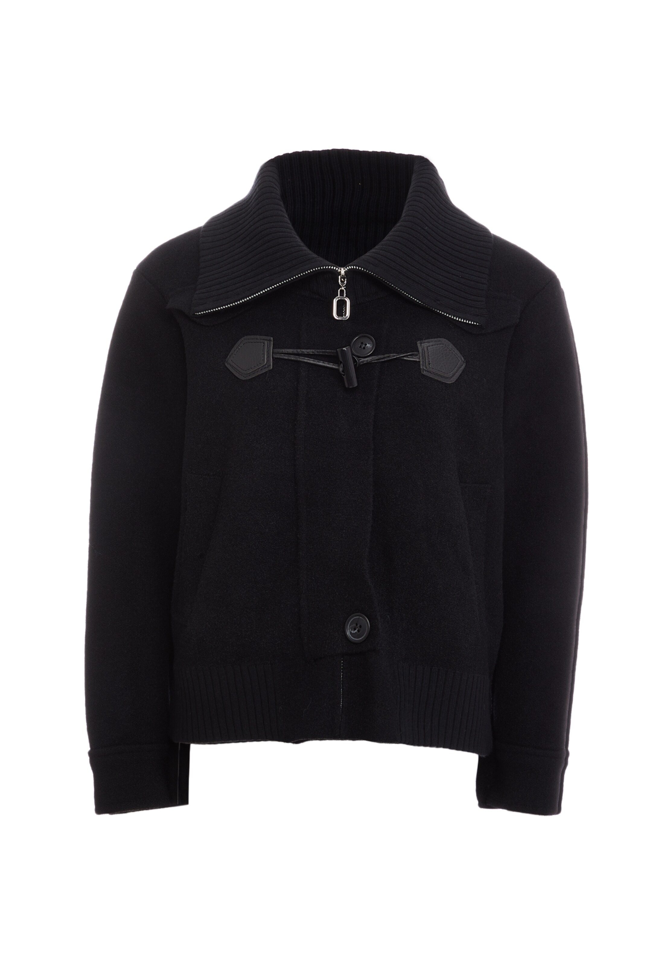 CARNEA Knit cardigan in Black: front