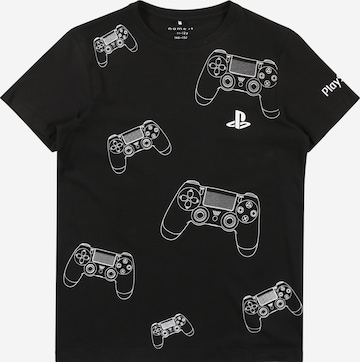 NAME IT Shirt 'Playstation Alfe' in Black: front