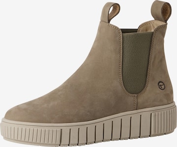 Tamaris Chelsea boots in Beige: voorkant