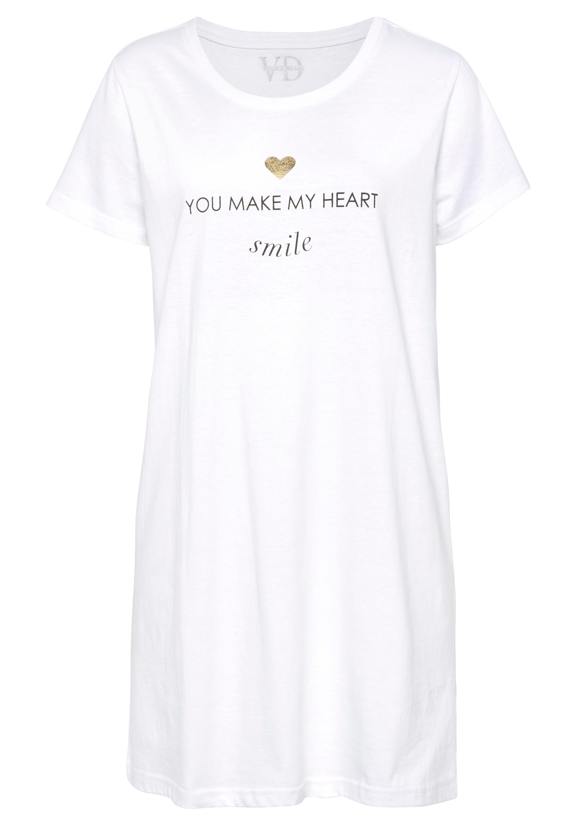 Chemise de nuit 'Dreams' VIVANCE en blanc : devant