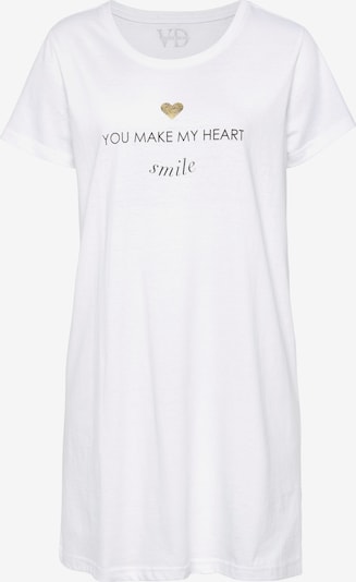 VIVANCE Spavaćica košulja 'Dreams' u zlatna / crna / bijela, Pregled proizvoda