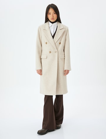 Koton Between-Seasons Coat in Beige: front
