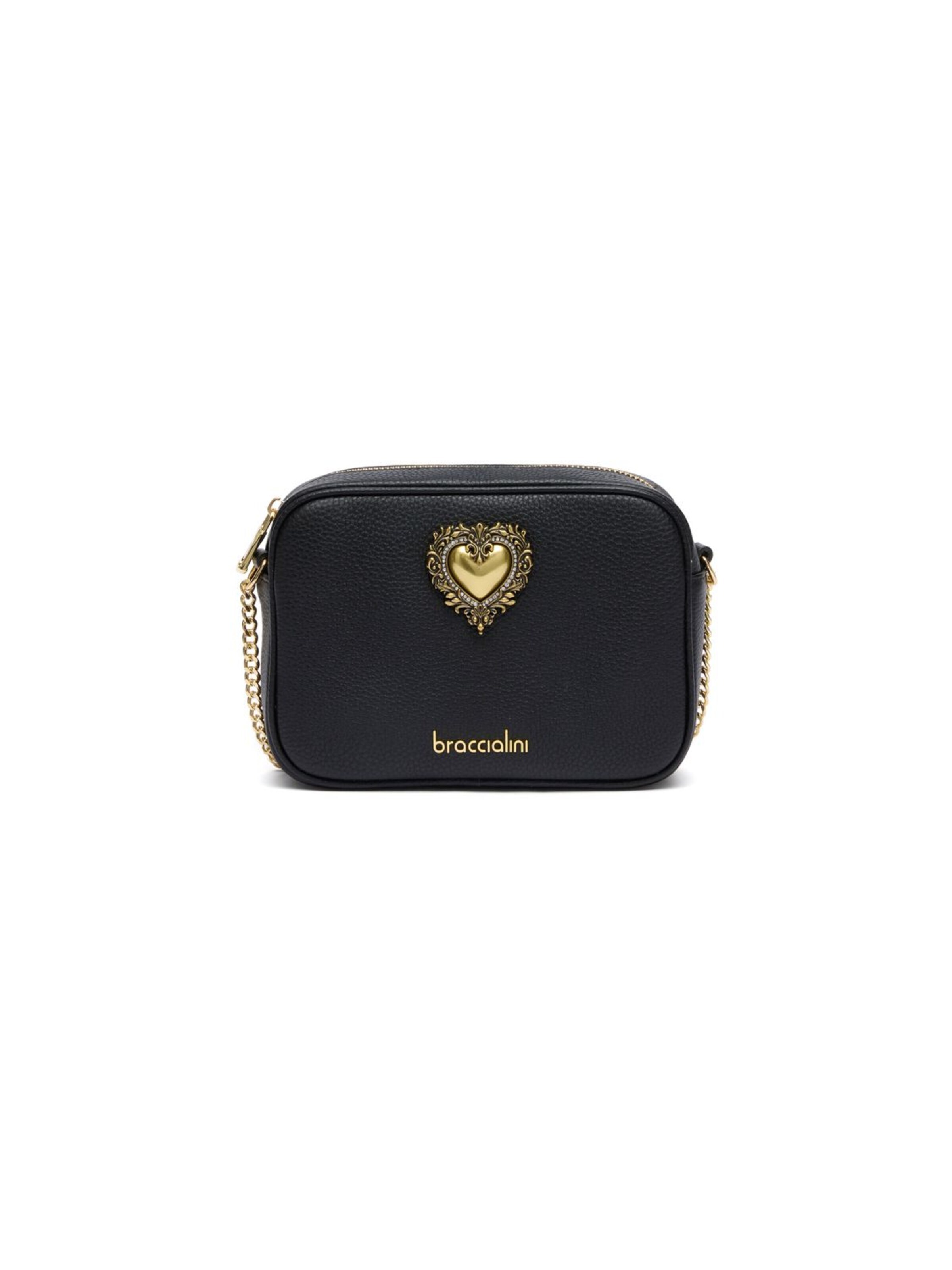 Braccialini Crossbody Bag 'Jinny Leather' in Black: front