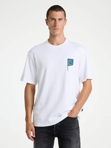 T-Shirt CHASIN' en blanc : devant