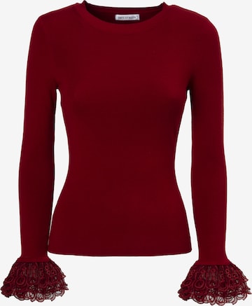 sarkans Influencer Džemperis: no priekšpuses