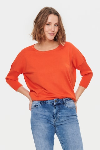 SAINT TROPEZ Sweater 'Mila' in Red: front