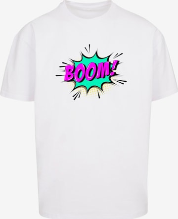 T-Shirt 'BOOM Comic' Merchcode en blanc : devant