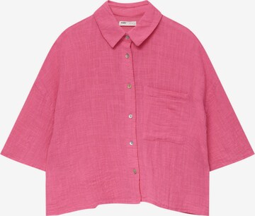 Chemisier Pull&Bear en rose : devant