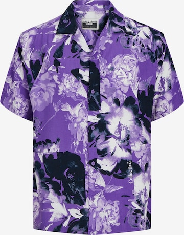 JACK & JONES Regular fit Button Up Shirt 'JEFF ROTARY' in Purple: front