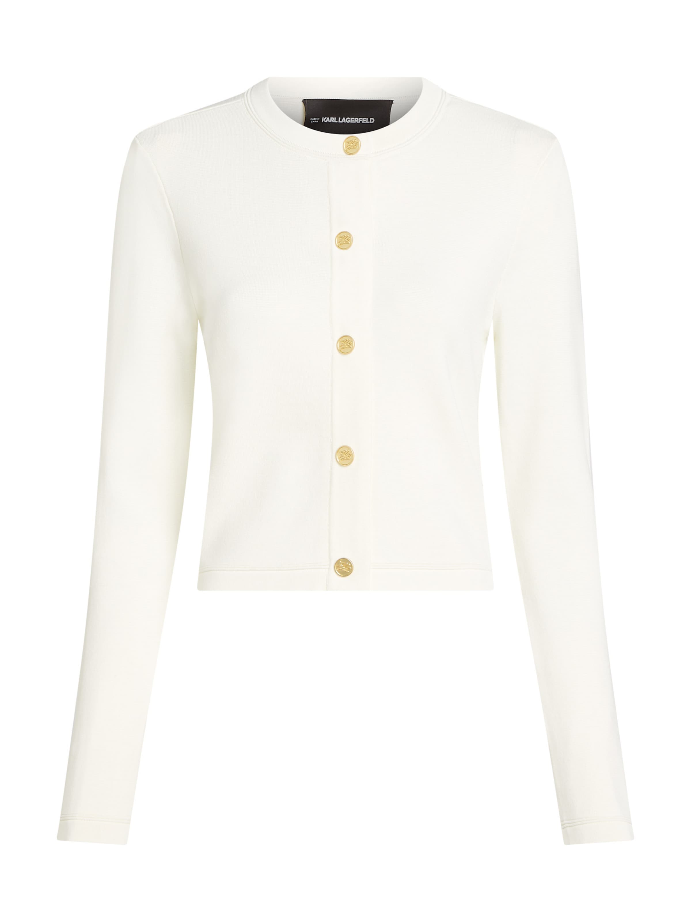 Karl Lagerfeld Kampsun, värv valge: eest vaates