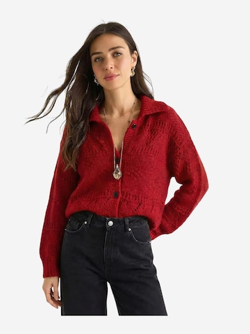 Bianco Lucci Strickjacke 'Strickjacken'‌‌ in Rot: Vorderseite