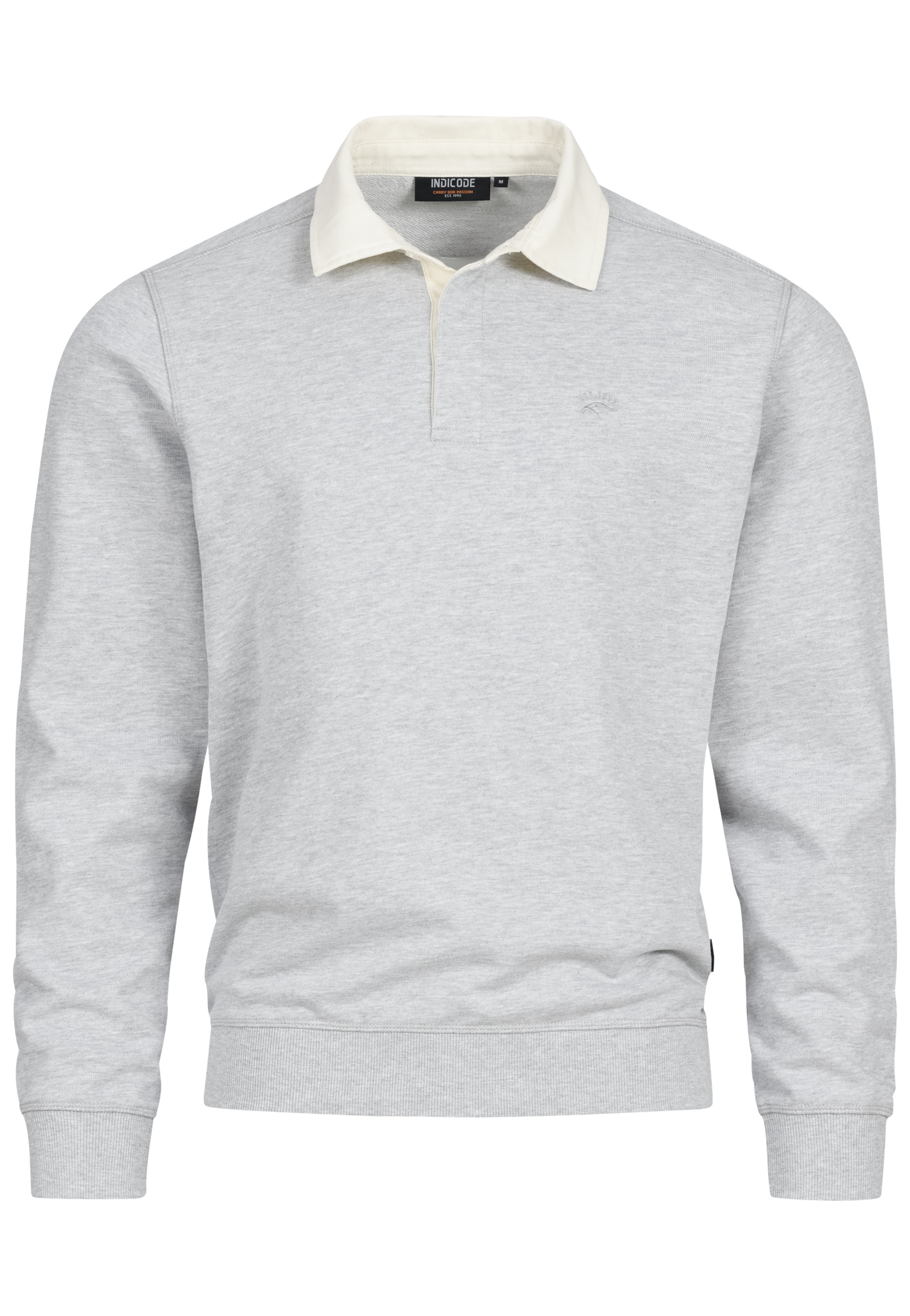 INDICODE JEANS Sweatshirt 'Disnar' in Grey: front