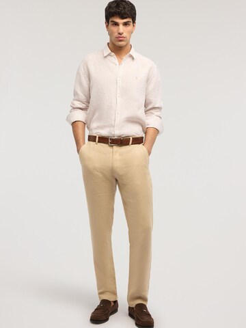 Trussardi Regular fit Button Up Shirt in Beige
