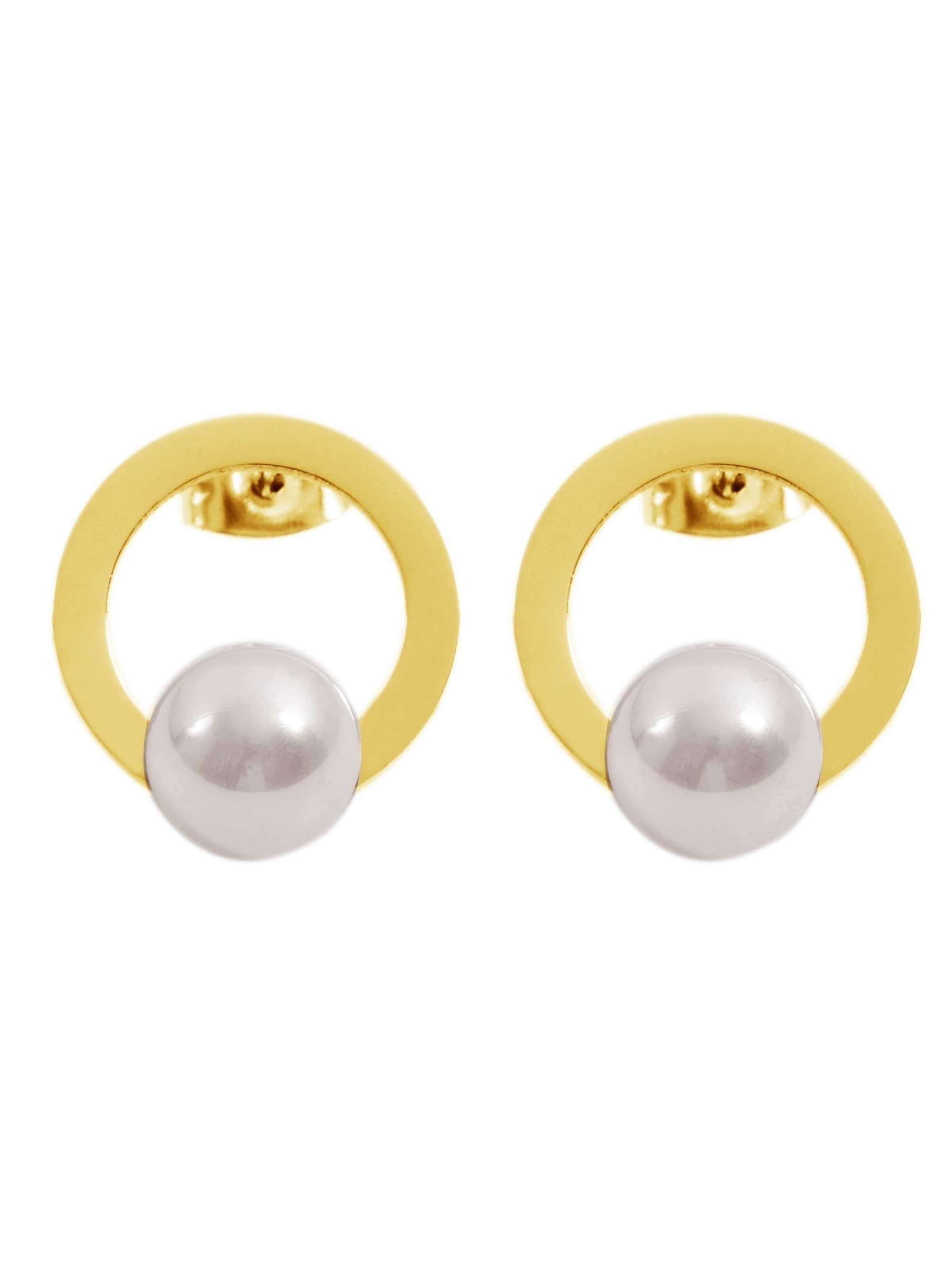 Akzent Earrings 'Cecilie, langlebig' in Gold: front