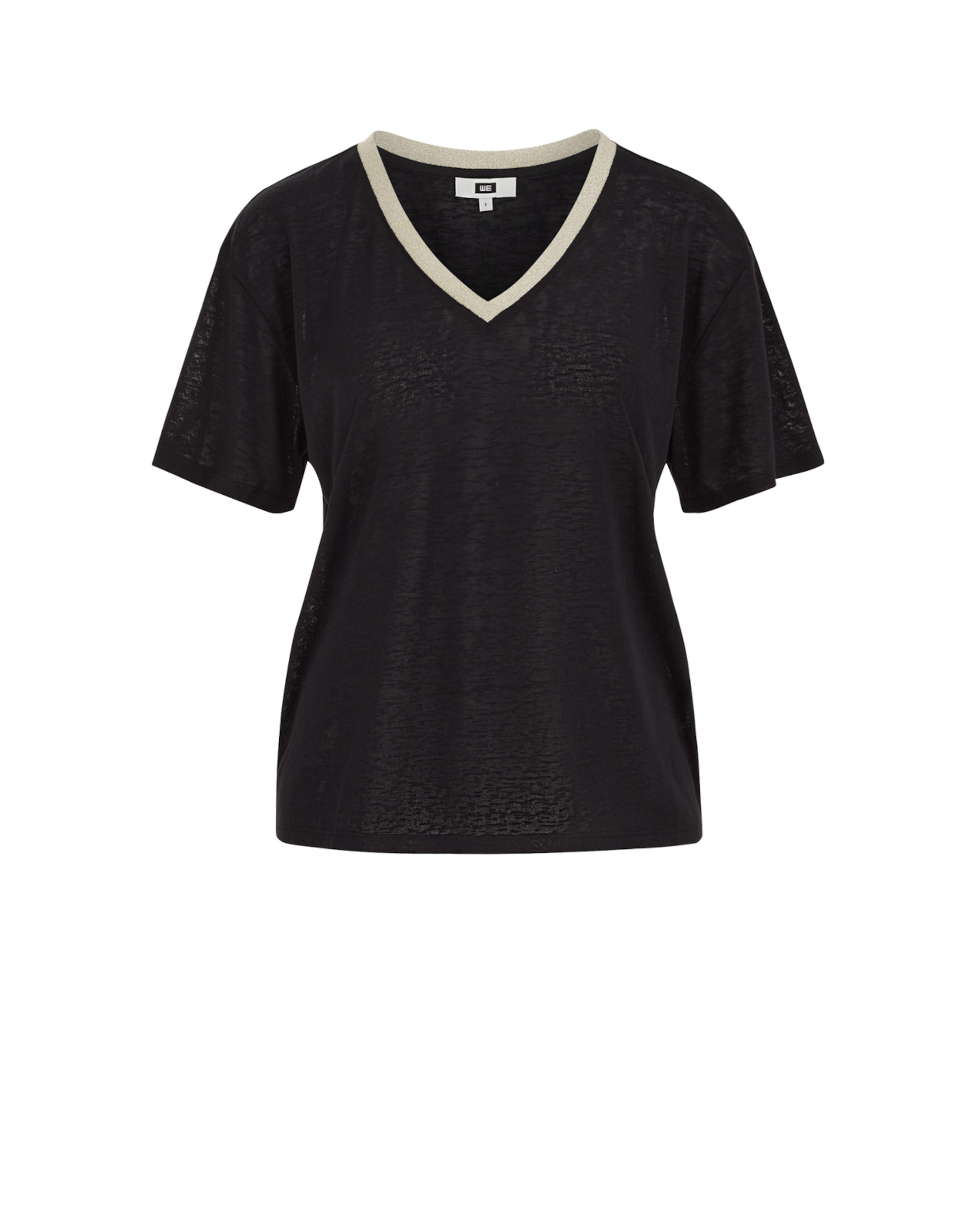 Tricou de la WE Fashion pe negru: față