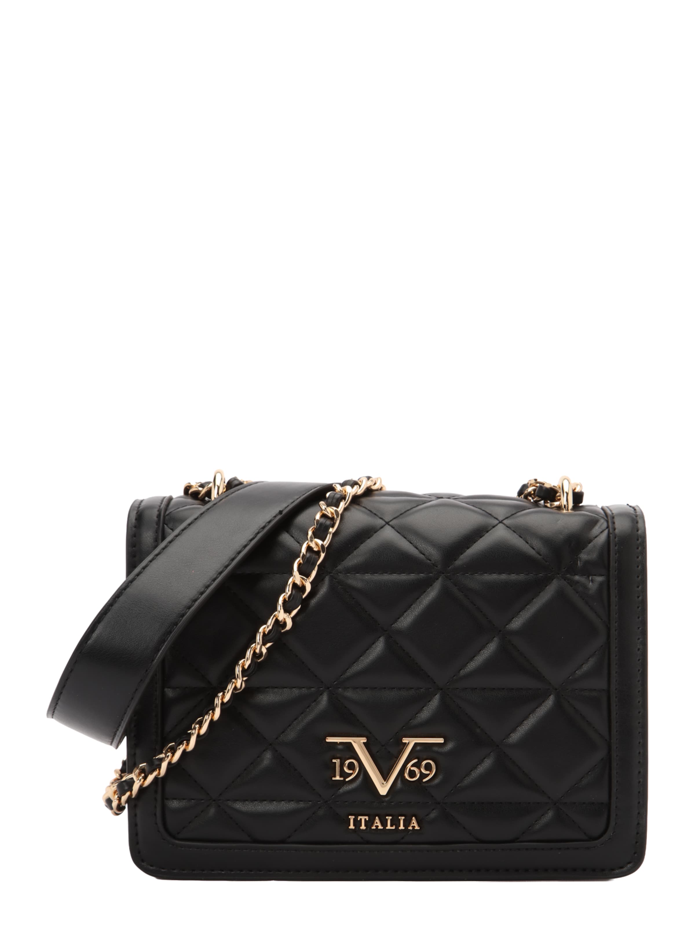 19V69 ITALIA Чанта с презрамки 'Gaby Gold' в черно: отпред