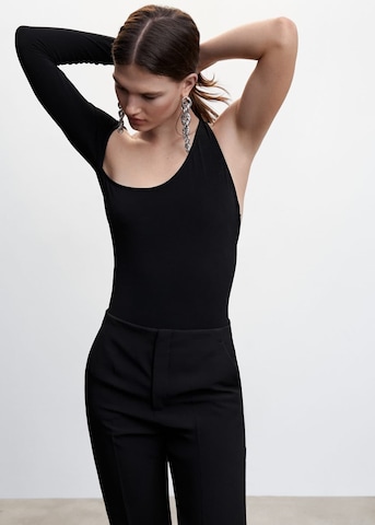 MANGO Koszula body 'Diana' w kolorze czarny: przód