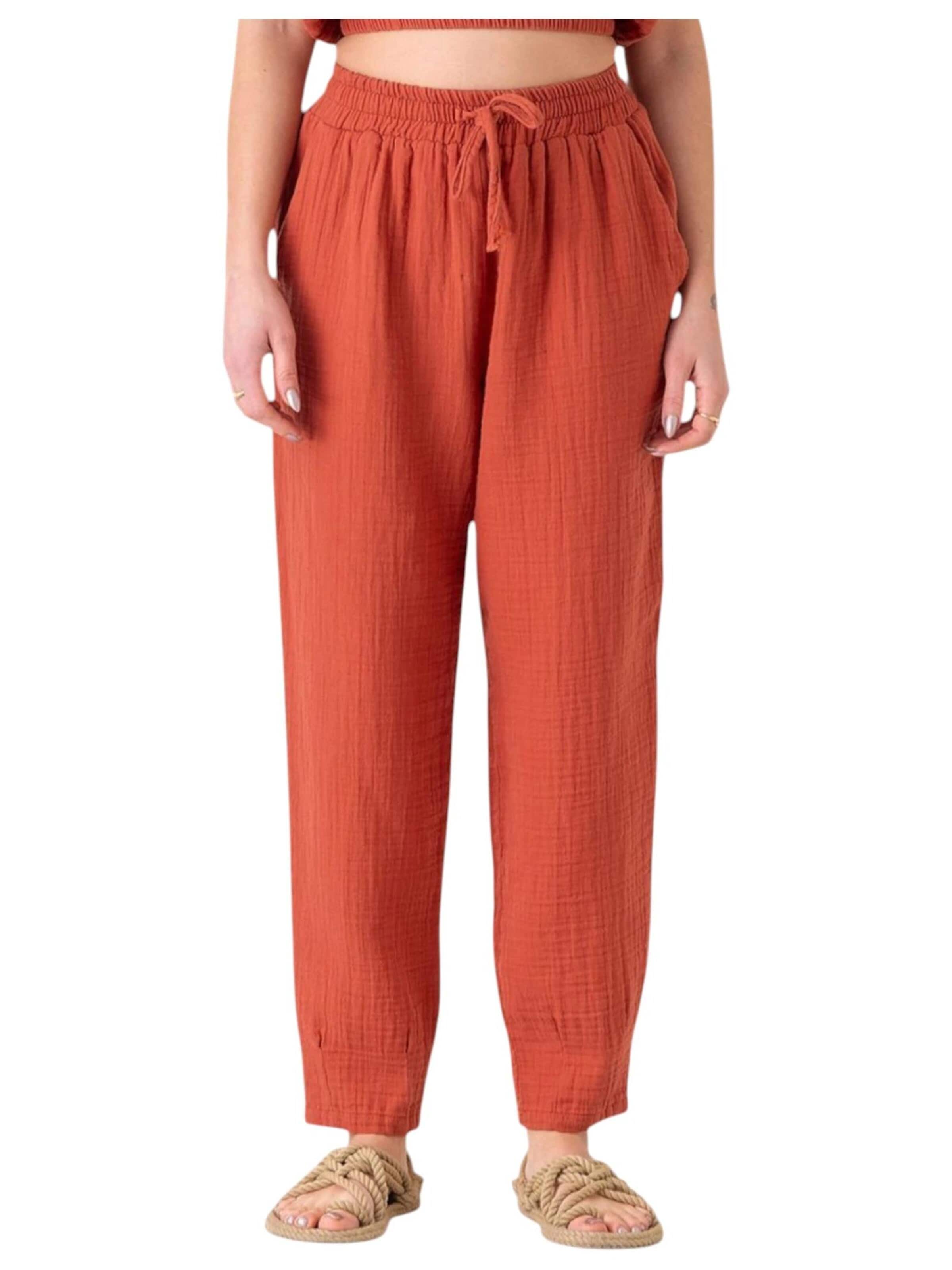 WENOR Tapered Broek 'TANORA' in Rood