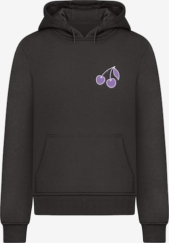 Sweat-shirt 'Paradise Cherries' Mister Tee en noir : devant