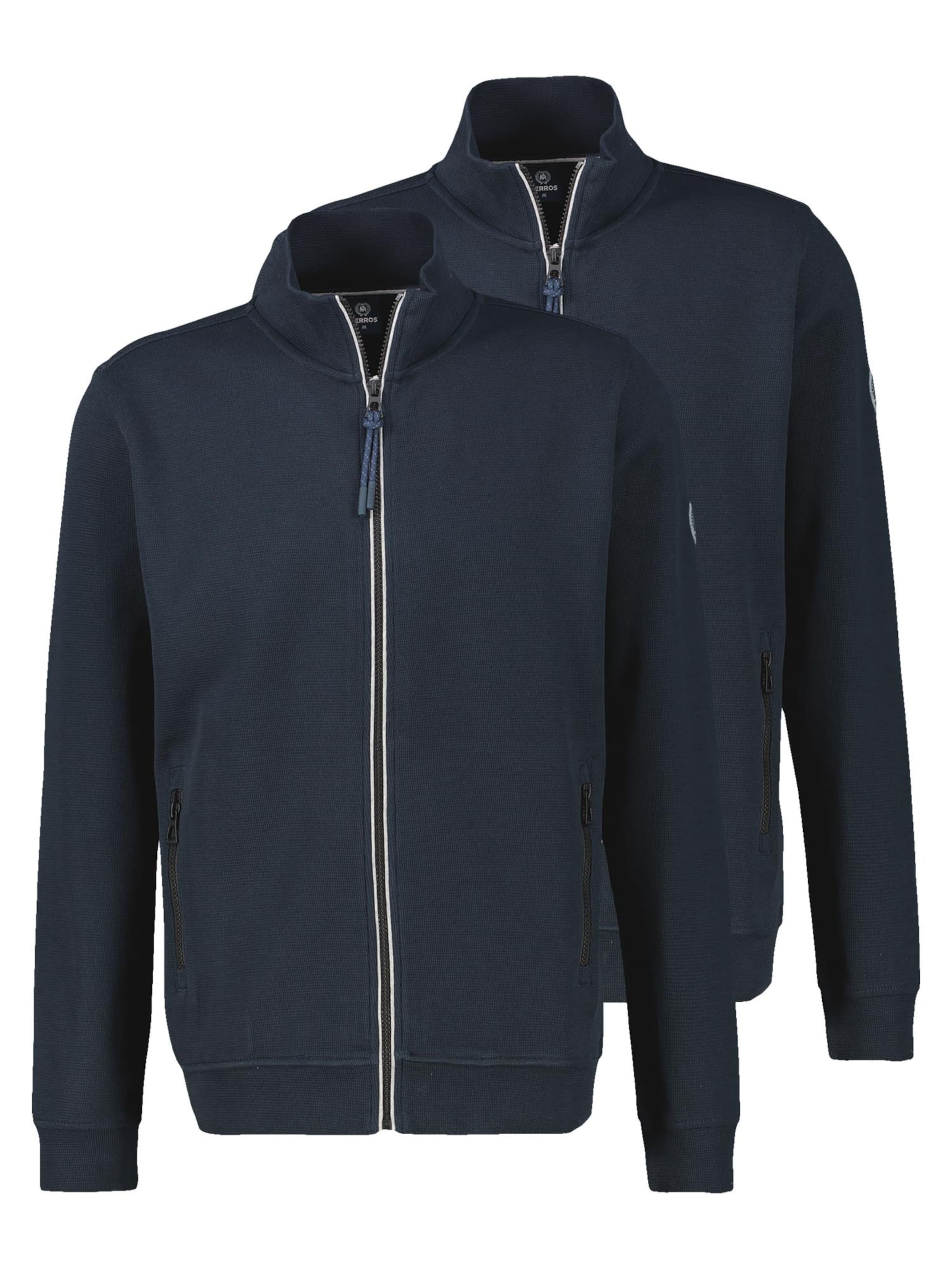 LERROS Sweatjacke 'Basic'‌‌‌‌ in Blau: Vorderseite