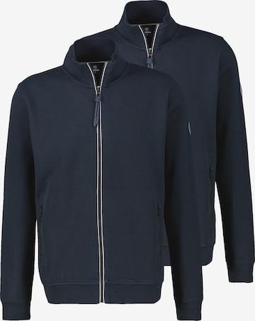 LERROS Sweatjacke 'Basic' in Blau: Vorderseite