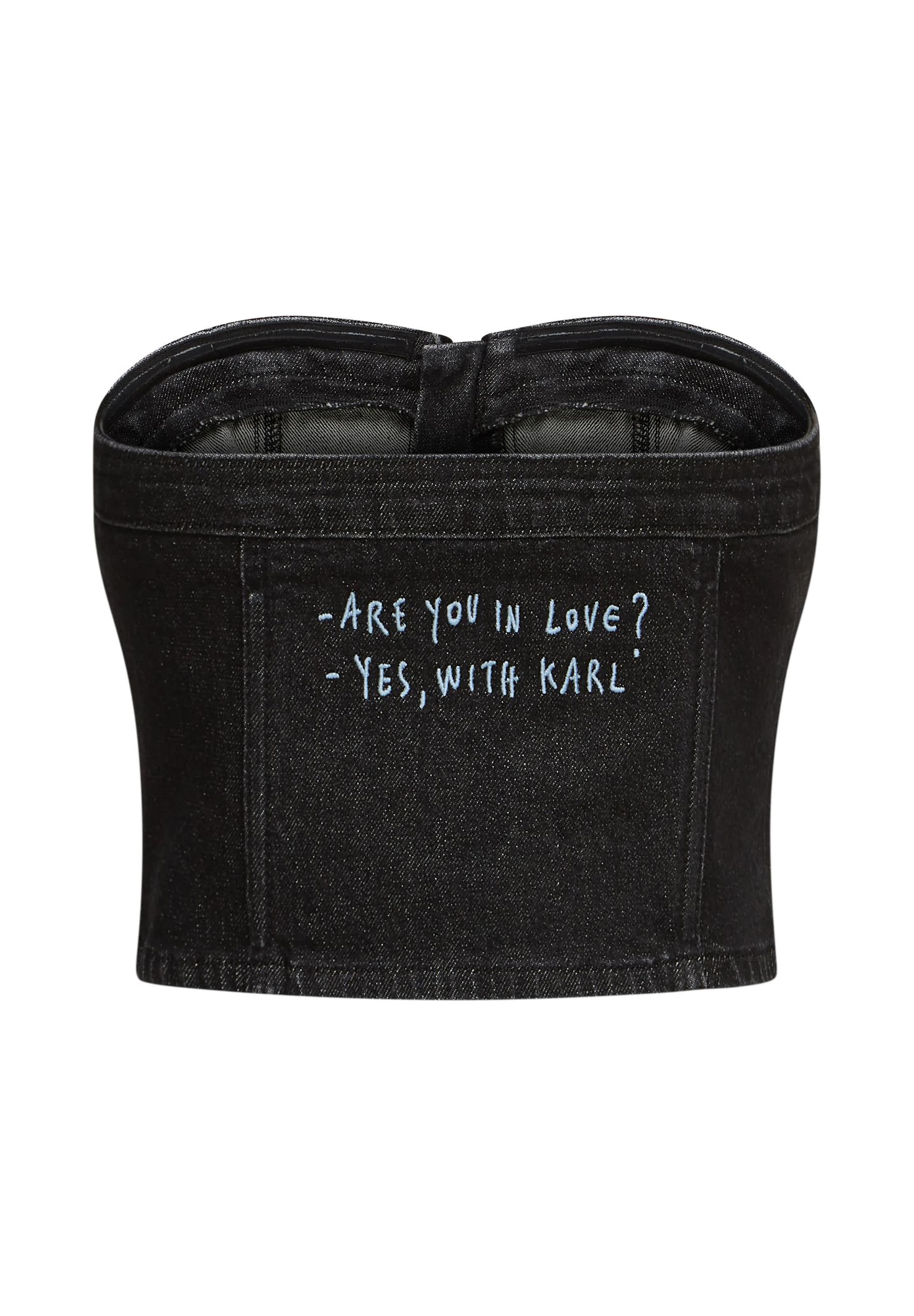 KARL LAGERFELD JEANS Топ 'KLJ x Pietro Terzini' в черно