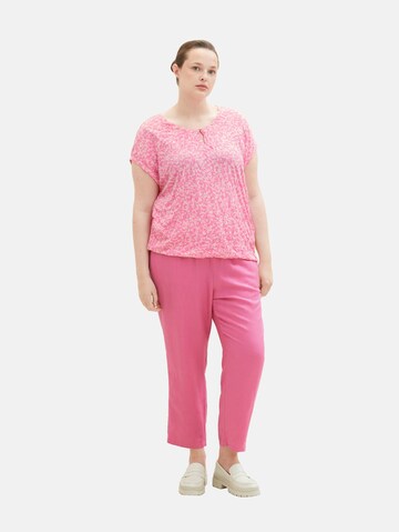 Tom Tailor Women + T-shirt i rosa