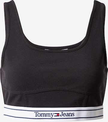 Tommy Jeans Top in Black: front