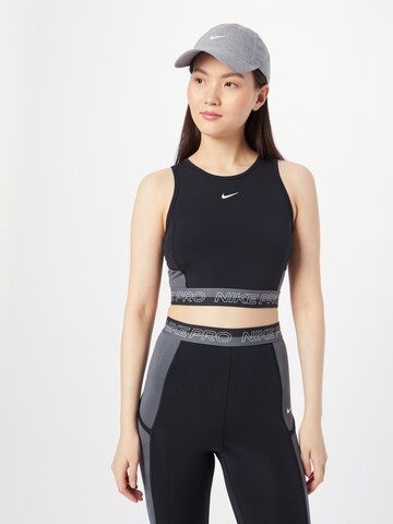 NIKE Sports Top in Black: front