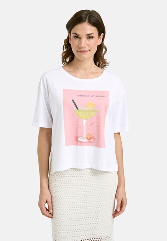 Smith&Soul - Camiseta 'Cocktail' en blanco: frente