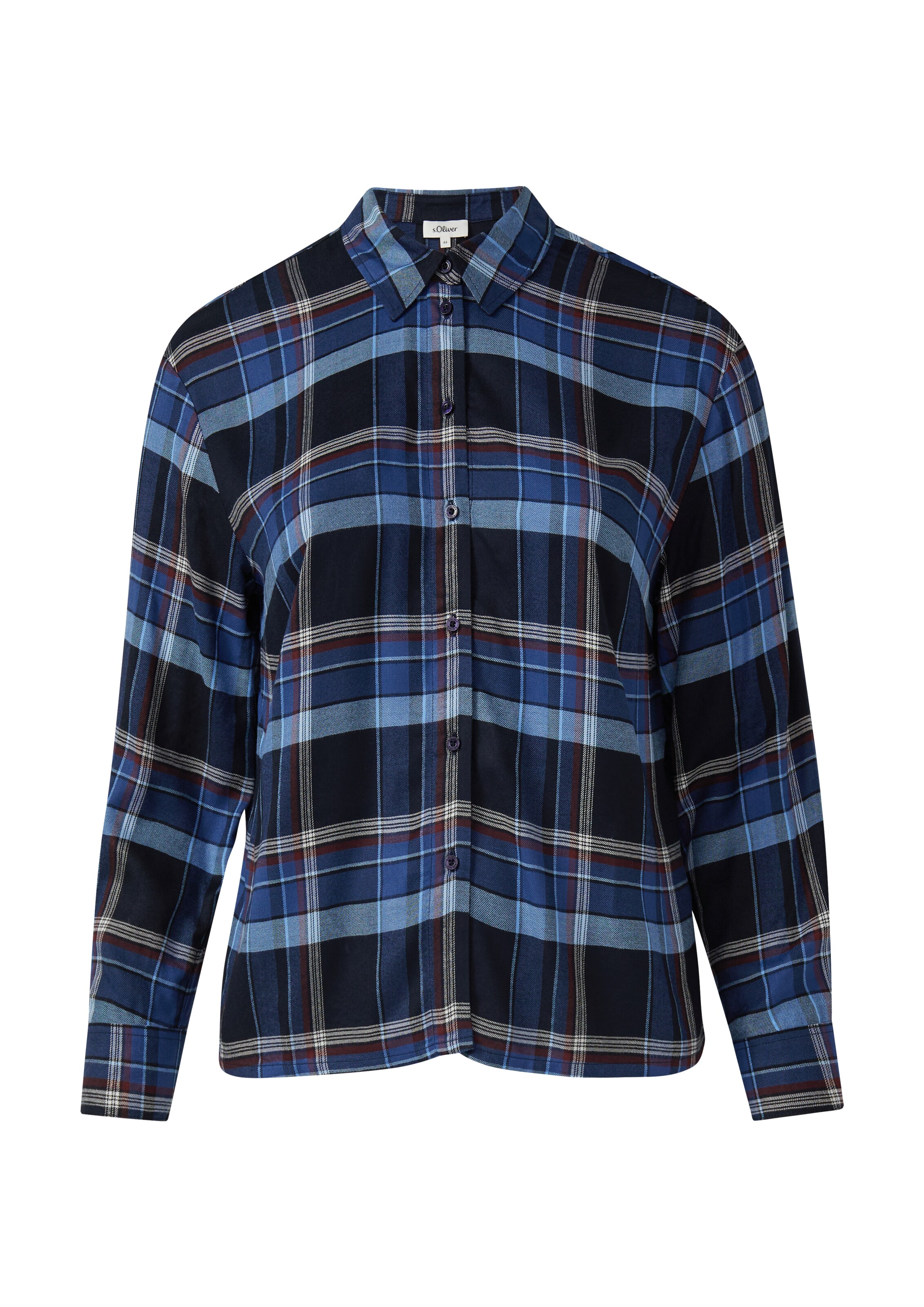 s.Oliver Red Label Plus Blouse in Blauw: voorkant