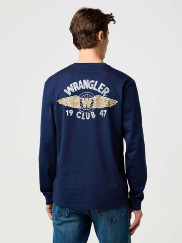 WRANGLER Shirt 'Ls Americana Tee' in Blue