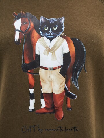 Cat e Lolette Sweatshirt 'Rider Cat'‌‌‌‌ in Grün