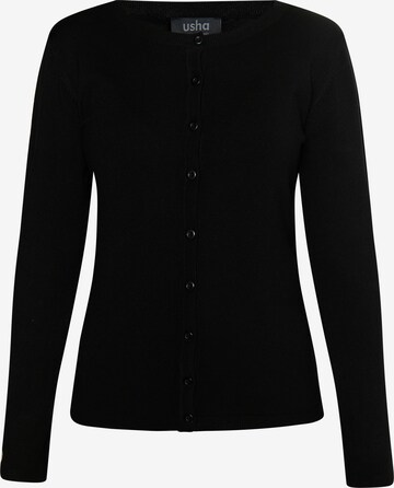 usha BLACK LABEL - Cárdigan 'Nowles' en negro: frente