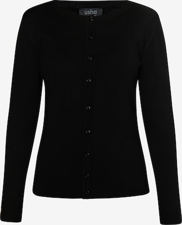 Cardigan 'Nowles' usha BLACK LABEL en noir : devant