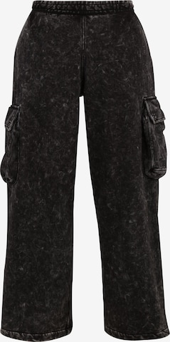 Loosefit Pantaloni cargo di Thug Life in nero: frontale