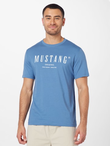 MUSTANG Μπλουζάκι 'Alex' σε μπλε: μπροστά