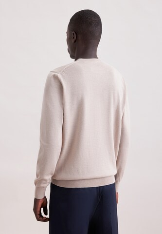 Pull-over 'Schwarze Rose' SEIDENSTICKER en beige